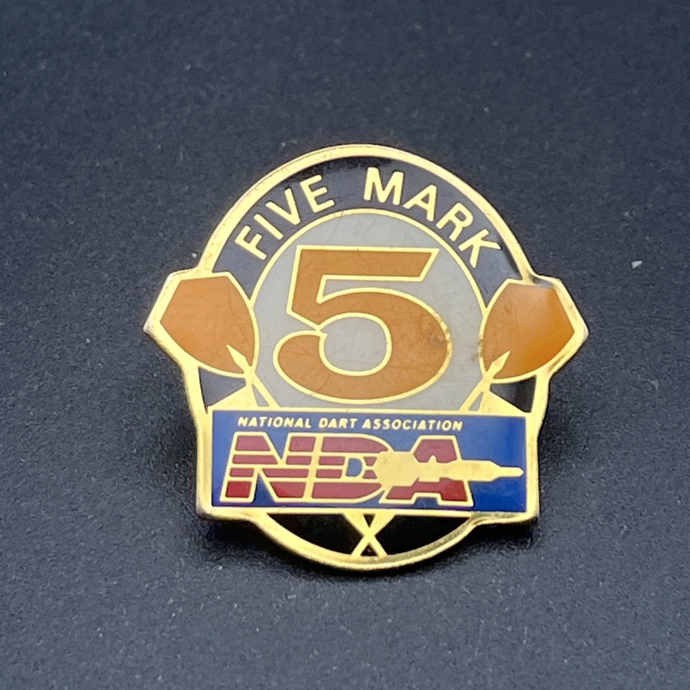 National Dart Association 5‎ Five Mark Lapel Hat Pin